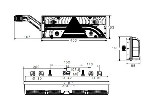 25-7020-511 ФОНАРЬ ЗАДНИЙ ЛЕВЫЙ + 4ASS2 С ПОВТОРИТЕЛЕМ EUROPOINT III